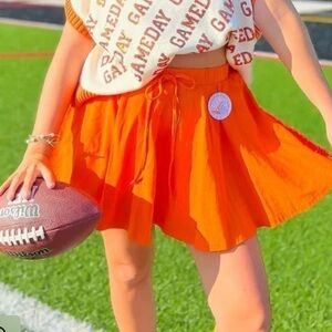 She + Sky | Orange Mini Skort